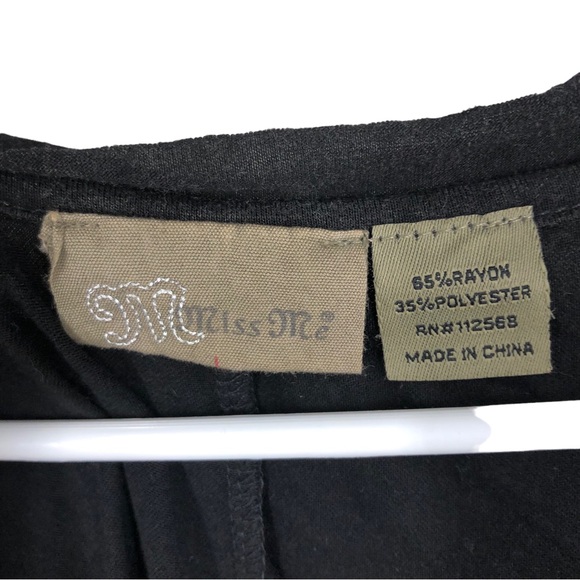 Miss Me Soft Sleeveless Tee w/Fringe on Back and Velvet Bling on the front SZ L - Picture 3 of 7